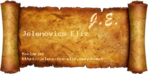 Jelenovics Eliz névjegykártya